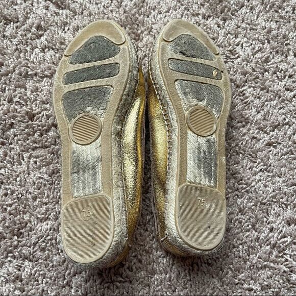 Enzo Angiolini Gold Admond Espadrille Boat Loafers;SZ 7.5;PreLoved Condition - Picture 7 of 7